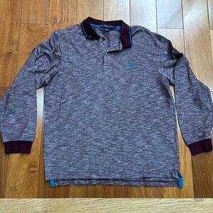 US Polo Assn‎ Men's Burgundy Long Sleeve Polo Shirt Size Large